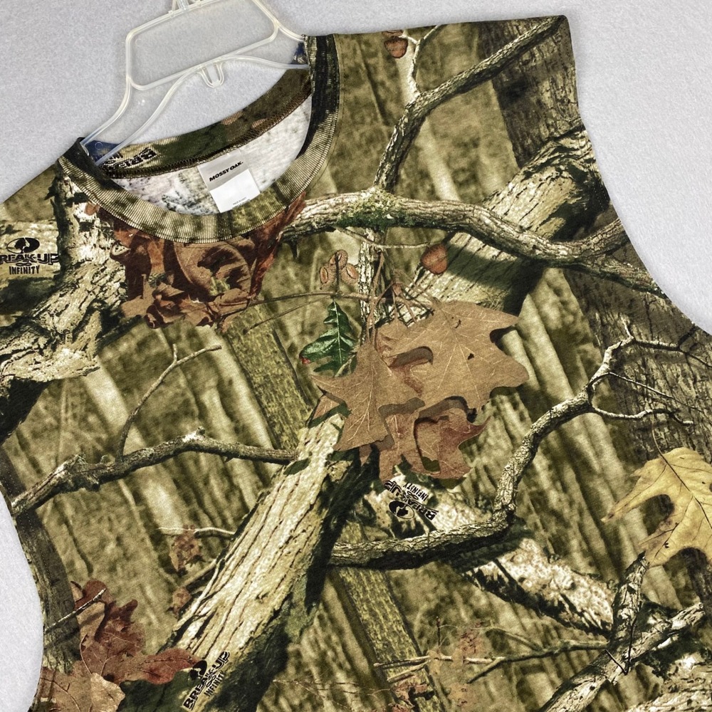 Mossy Oak Break-Up Infinity Camo Muscle Shirt Mens 2XL Sleeveless Hunting Tee
